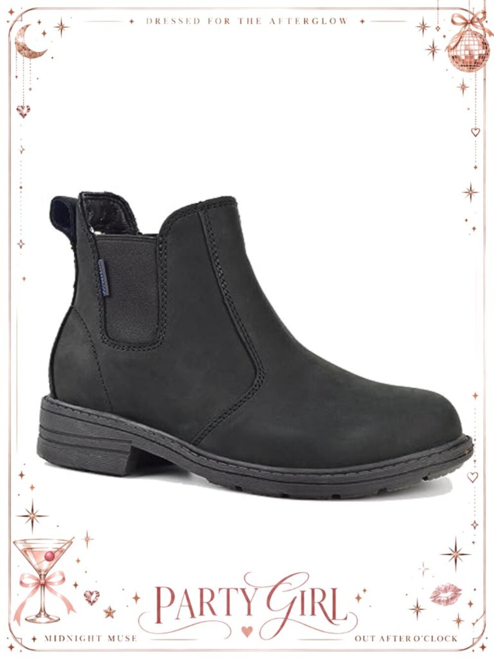 Waterproof Leather Lined Chelsea Ankle Boots Memory Foam Slip-On